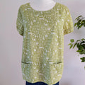 Novelty Printed Cotton Top Shirt - L