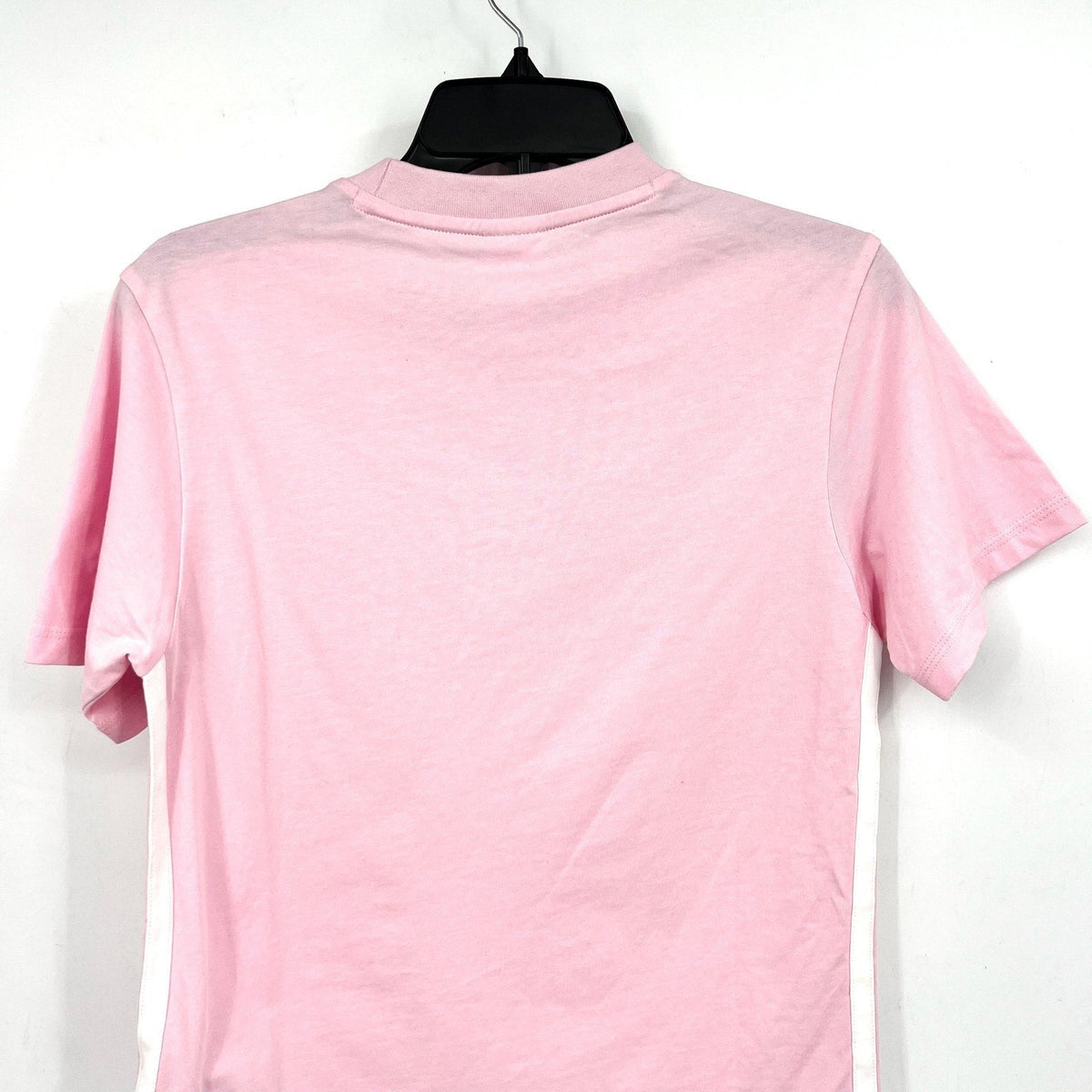 ADIDAS Women's Essentials 3-Stripes Cotton Tee XS Pink White Short Sleeve NWT