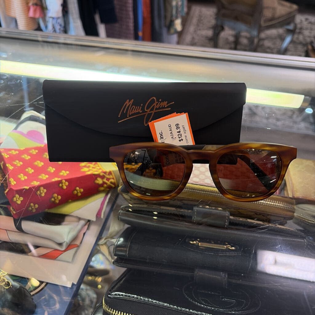 Maui Jim W/CASE Matte Tortoise Polarized SUNGLASSES