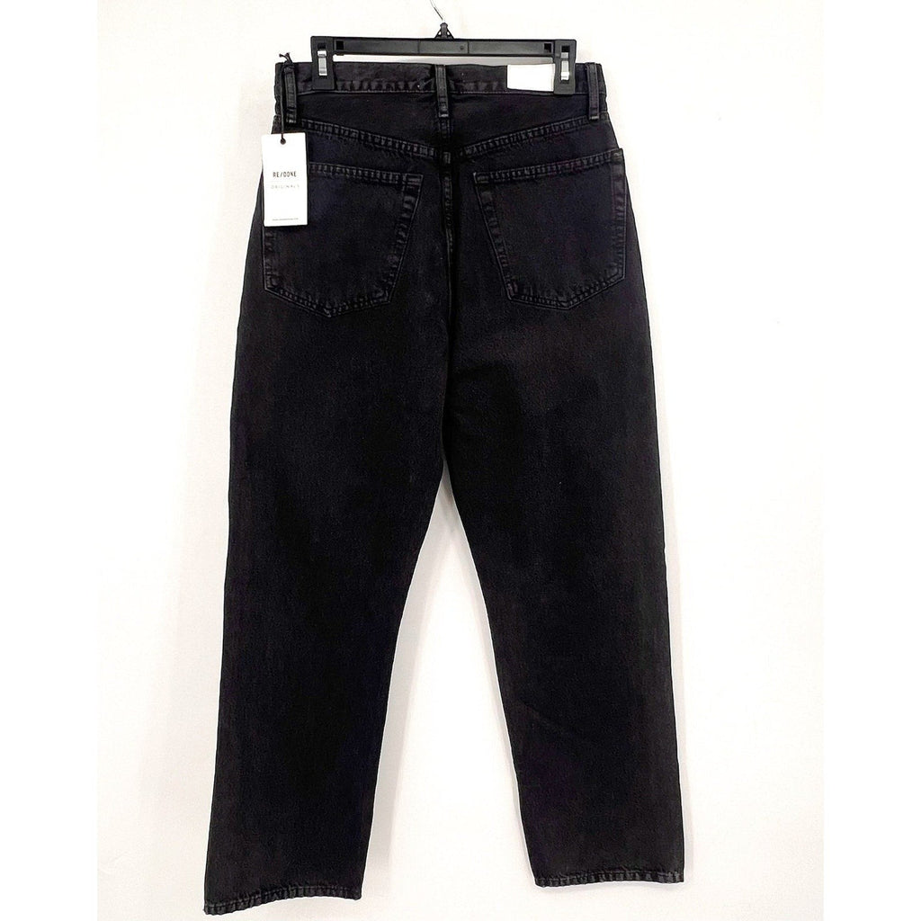 RE/DONE Women's 90s Rigid Low Slung Jeans Size 26 Washed Black Cotton NWT