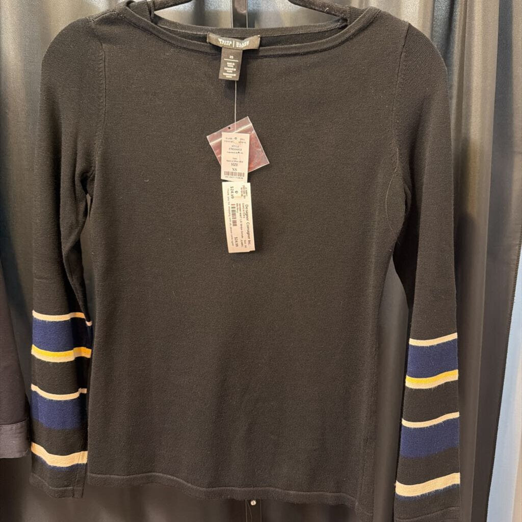 WHBM NWT LS Stripe Details SWEATERS XS