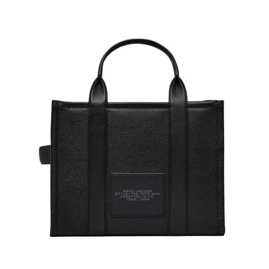 MARC JACOBS The Leather Medium "The Tote Bag" Black Zipper Top H004L01PF21 NWT