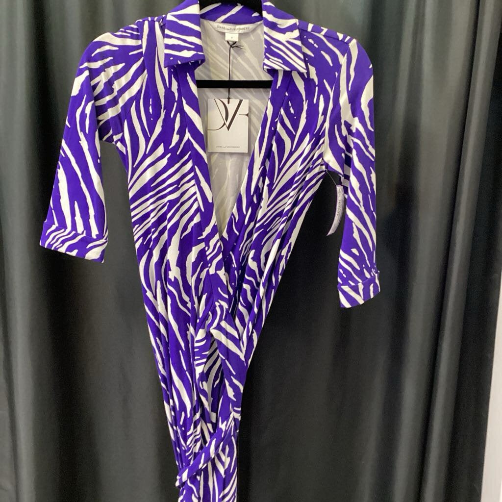 DVF NWT Signature Wrap Dress Zebra DRESSES 2