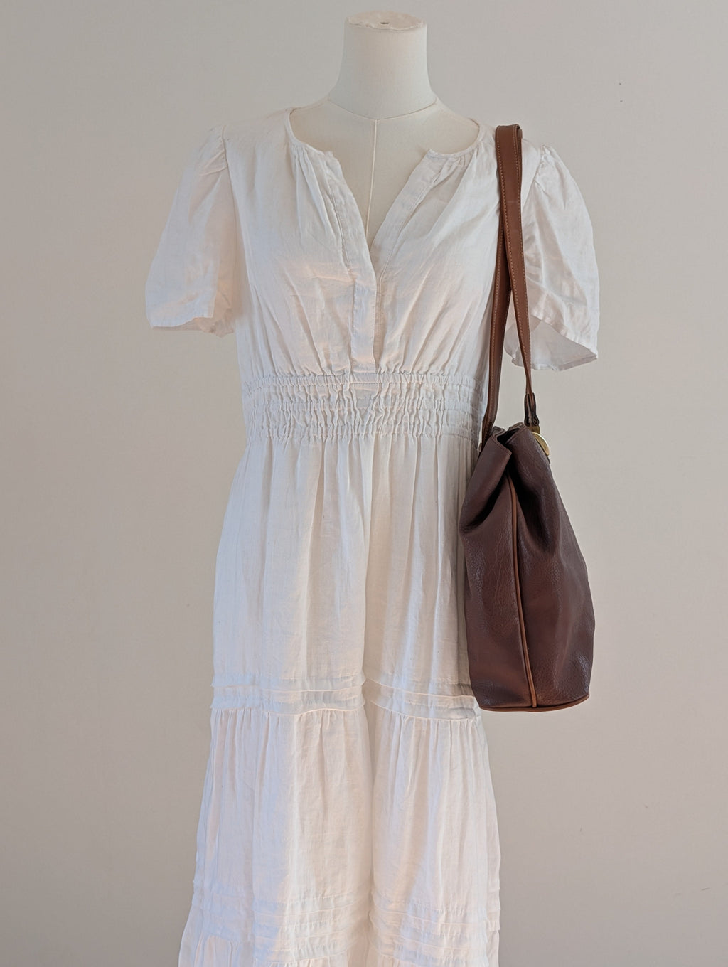 Capezio Vintage Faux Leather Shoulder Tote Bag