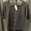 Talbots 1/2 Slv Silk Lined Cardi SWEATERS M