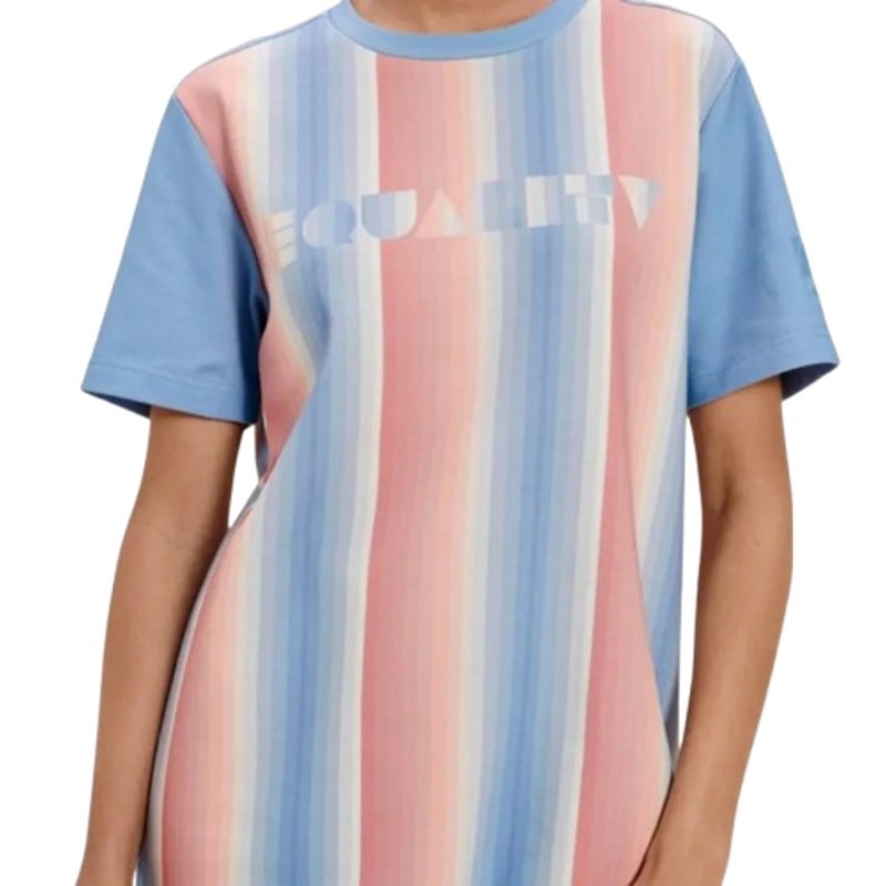 UGG UNISEX Pride Logo Equality Tee XS Blue Multi Stripe Short Sleeve NWT