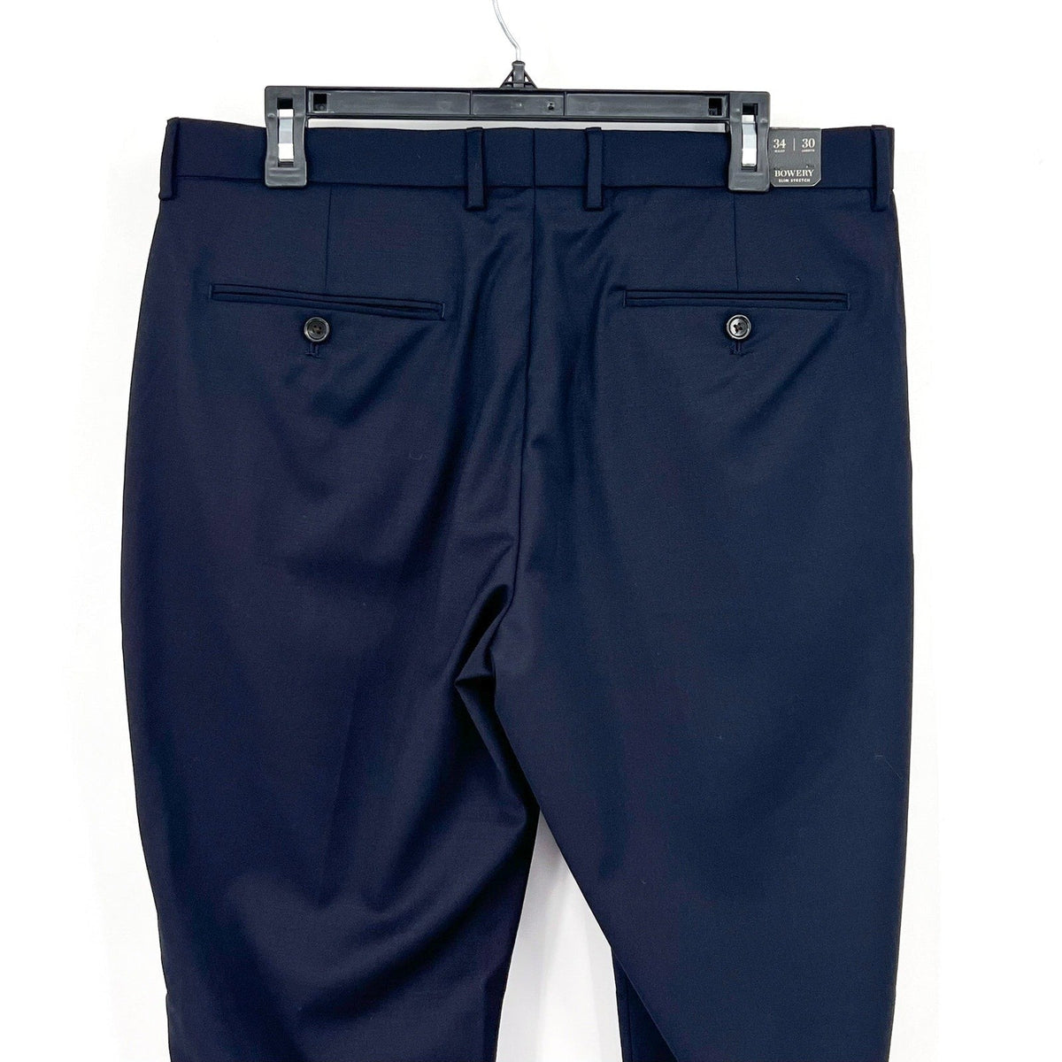 J.CREW Men's Bowery Slim-fit Pants 34x30 Cadet Navy Blue Wool Blend J6061 NWT