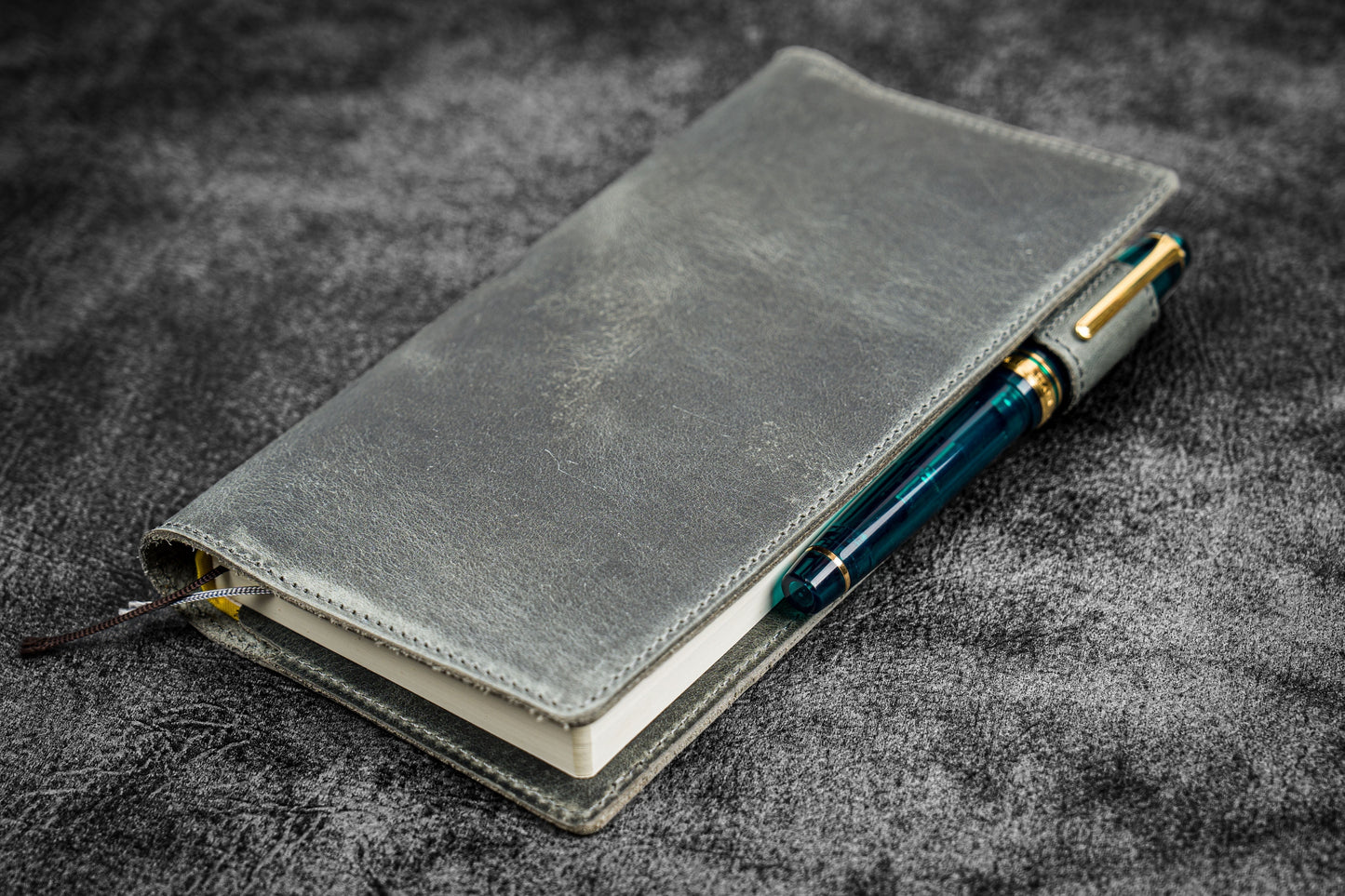 Leather Slim Hobonichi Weeks Planner Cover - C.H. Smoky