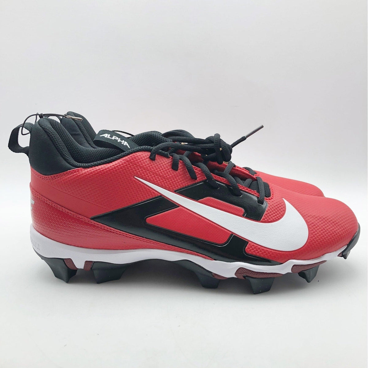 Nike Men's Alpha Menace 4 Shark Football Cleats Size 9.5 Red White NWOB