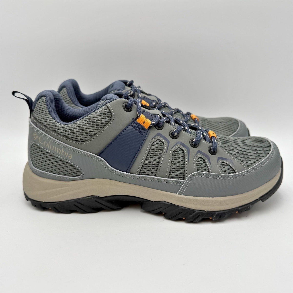 Columbia Womens Granite Trail Hiking Shoes Size 9.5 Blue Grey Waterproof NIB