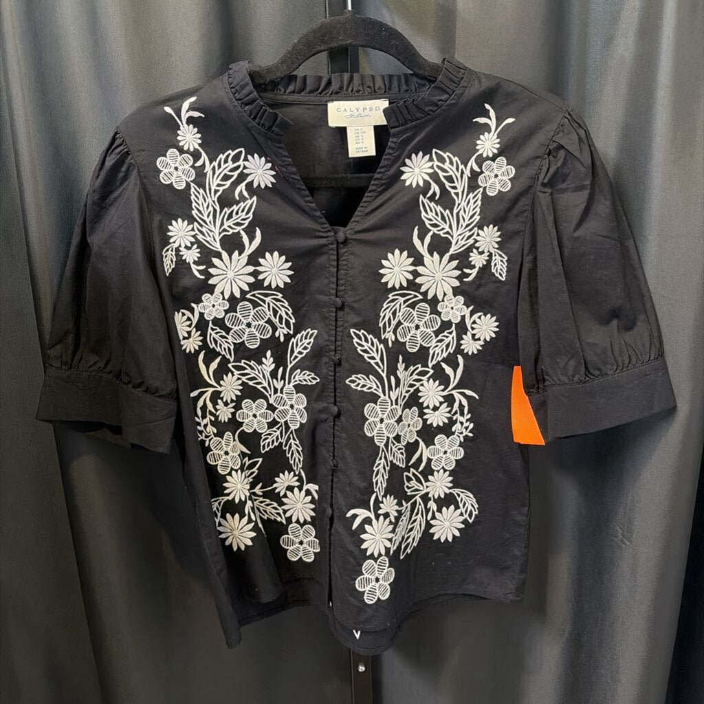 Calypso Cotton Embroidered SS TOPS S