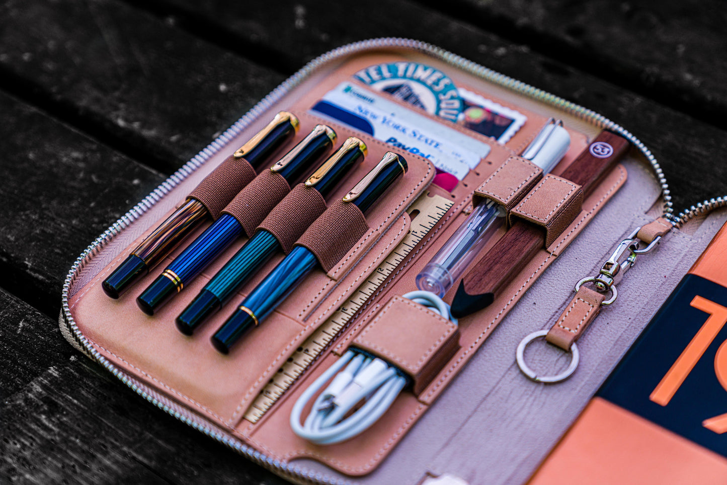 Leather Zippered A5 Leuchtturm1917 Notebook Folio - Undyed Leather