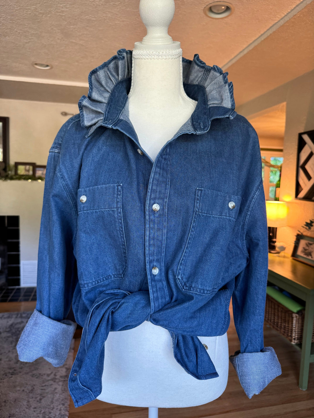 Brand New Banana Republic Denim Shirt - Dark Wash