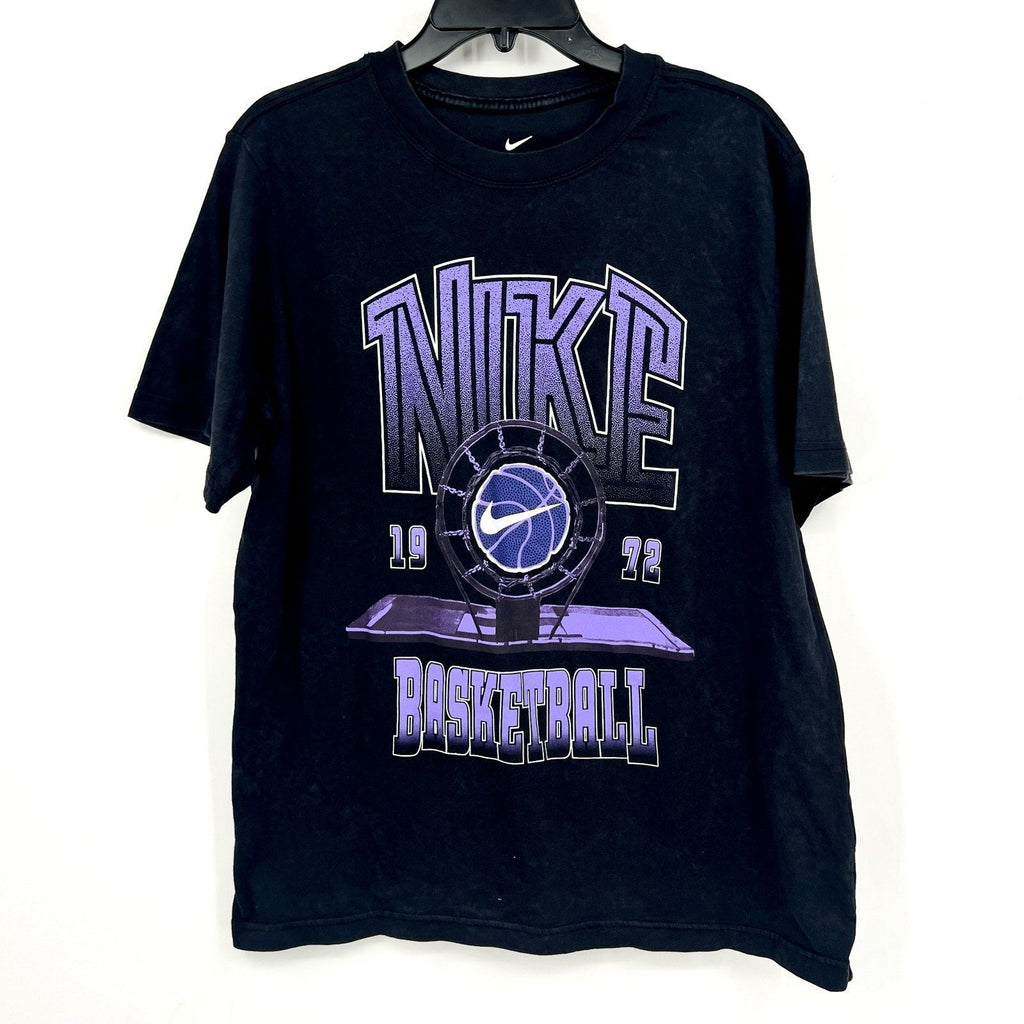 NIKE Women's Basketball 1973 Graphic Tee XS Black/Purple Short Sleeve NWT