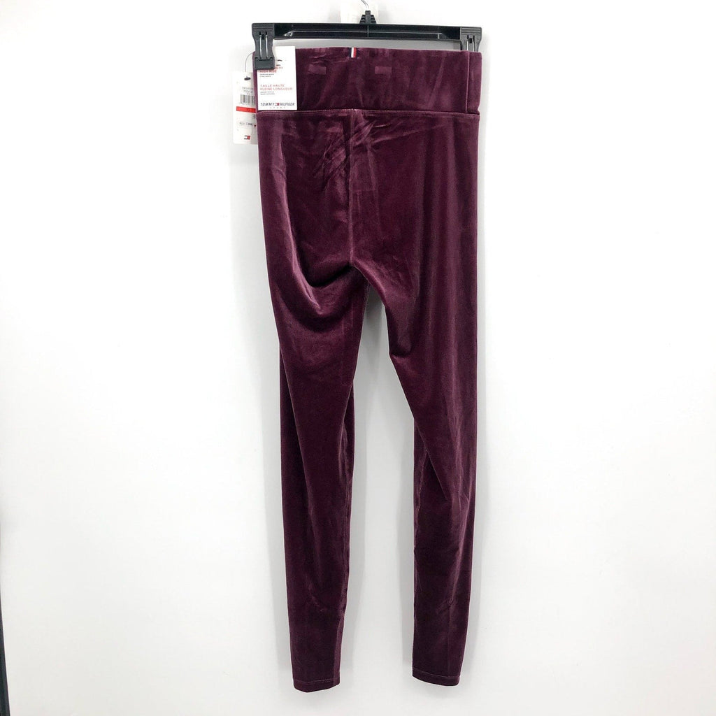 TOMMY HILFIGER Women's Velvet Active Leggings Crushed Grape XS