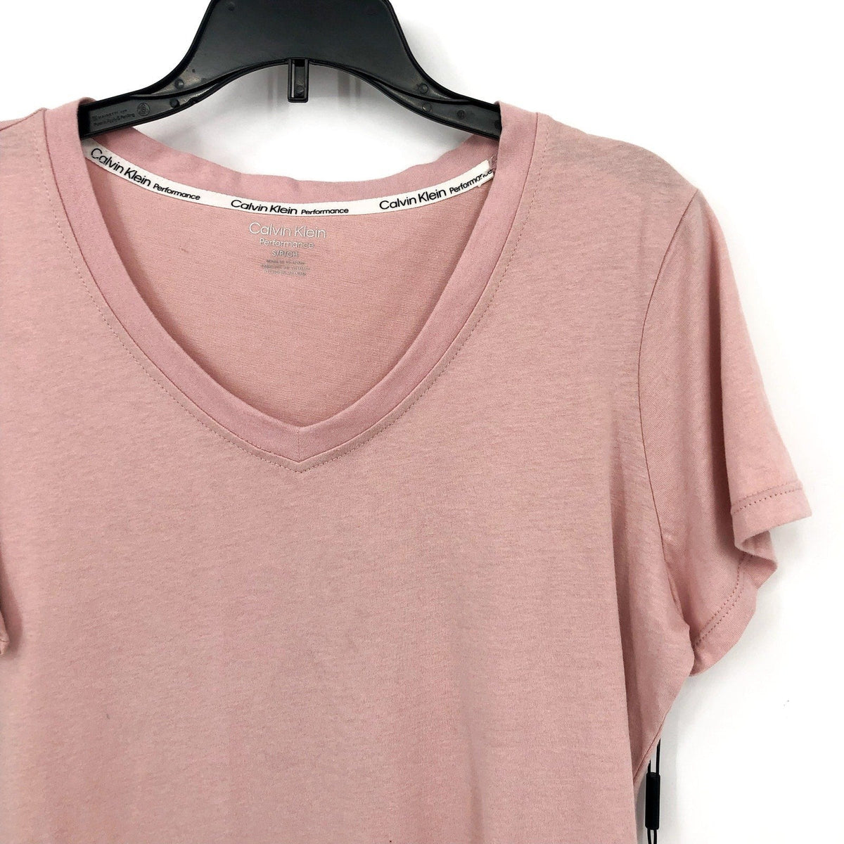 CALVIN KLEIN Women's V-Neck Tee Small Secret Pink Short Sleeve NWT