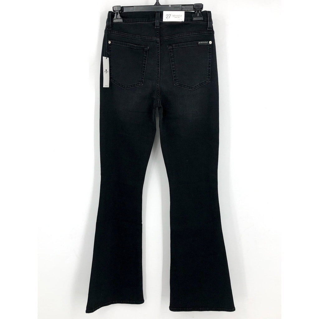 7 FOR ALL MANKIND Ali Classic Flare Jeans Size 27 US 4 Black Nights Stretch NWT