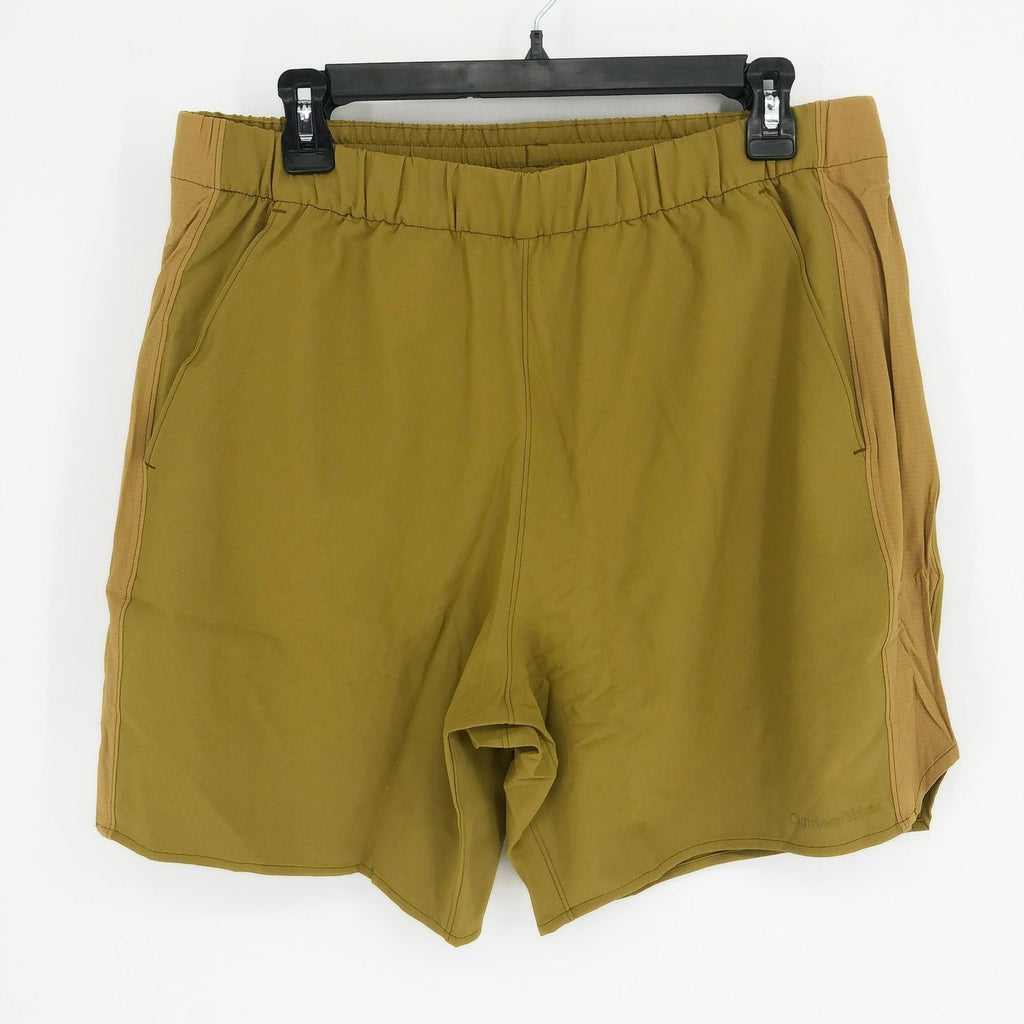 OUTDOOR VOICES Mens High Stride Train 7" Shorts Large Green Patchouli NWT