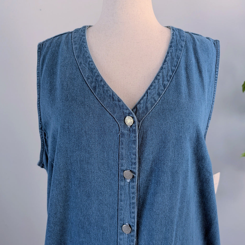 NWT Cotton Chambray Denim Dress - 3X