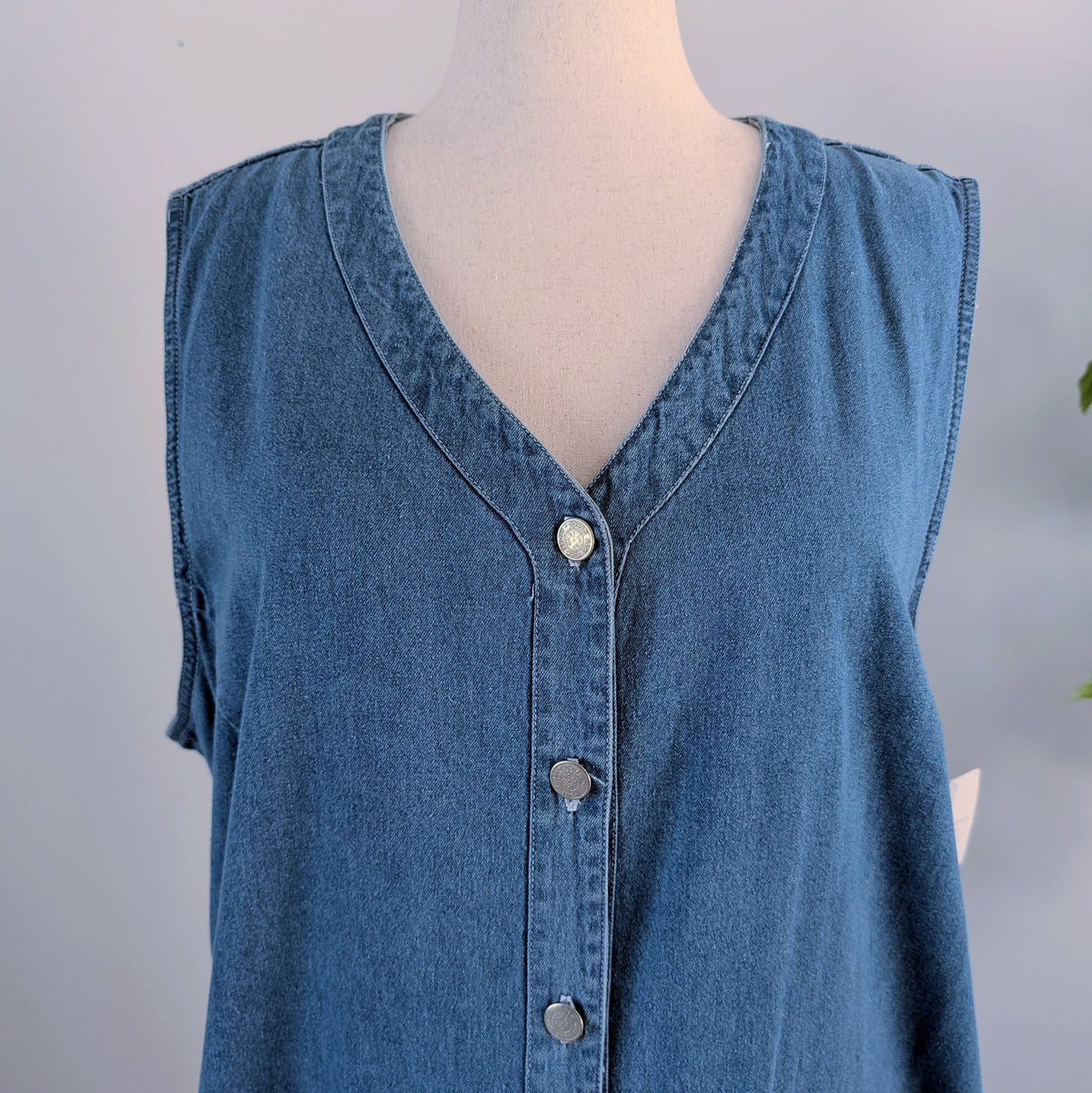 NWT Cotton Chambray Denim Dress - 3X