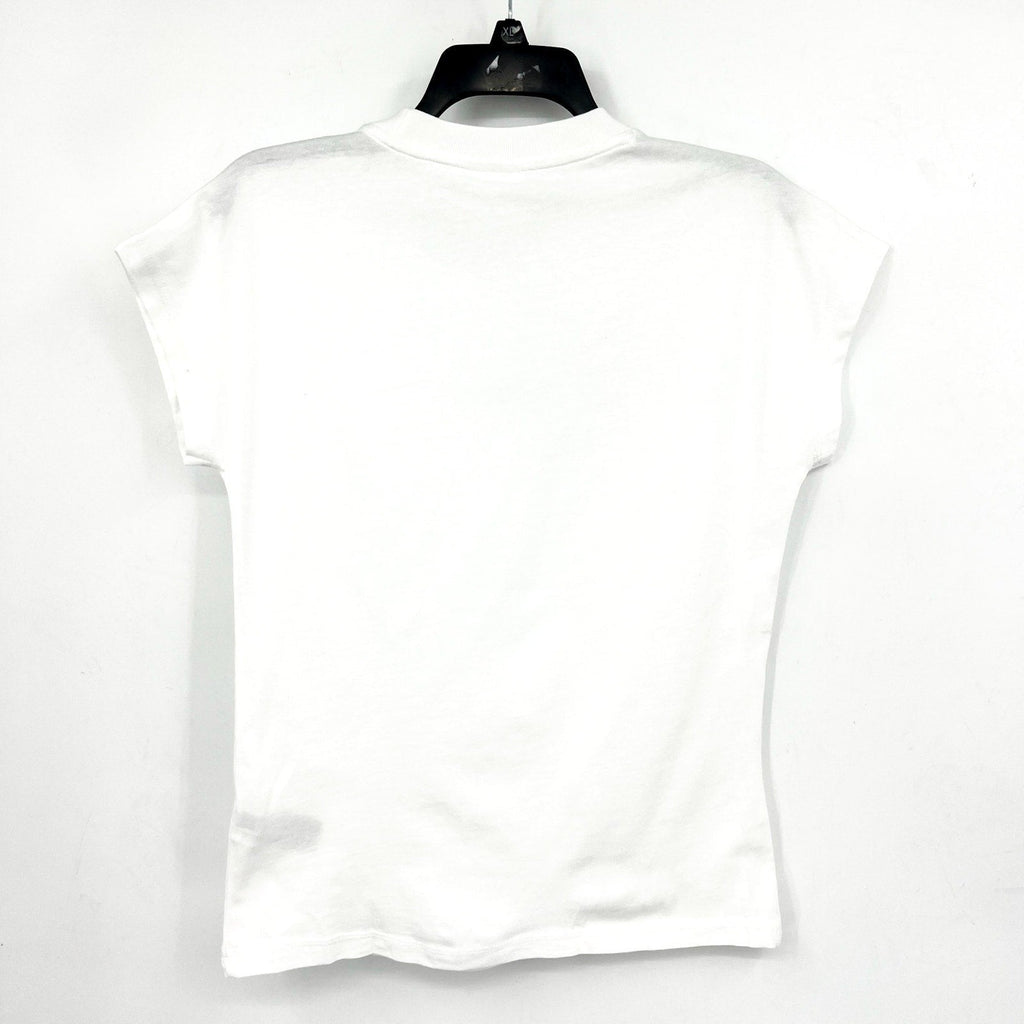 ADIDAS Women's Essentials Linear Single Tee Large White Short Sleeve NWT