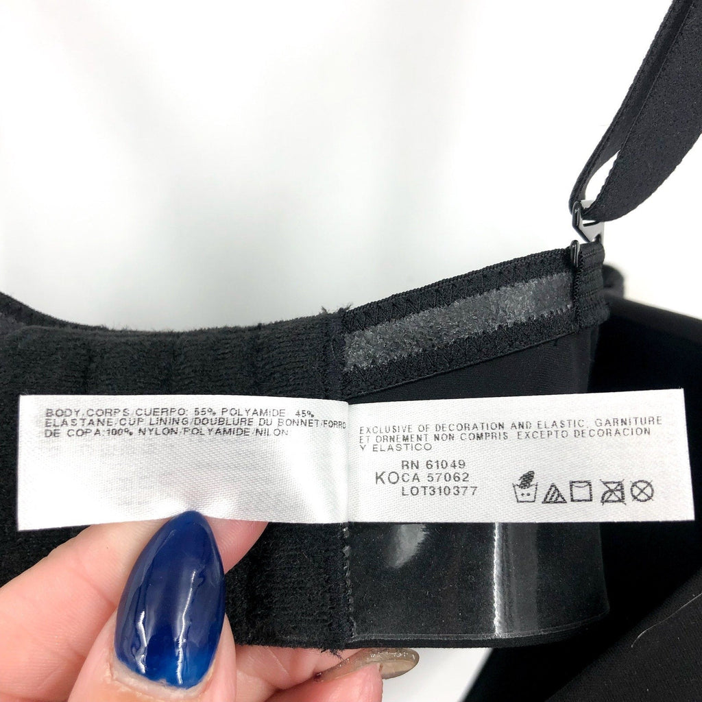 WACOAL Comfort First Strapless Tee Bra 36D Black Seamless Convertible NWT