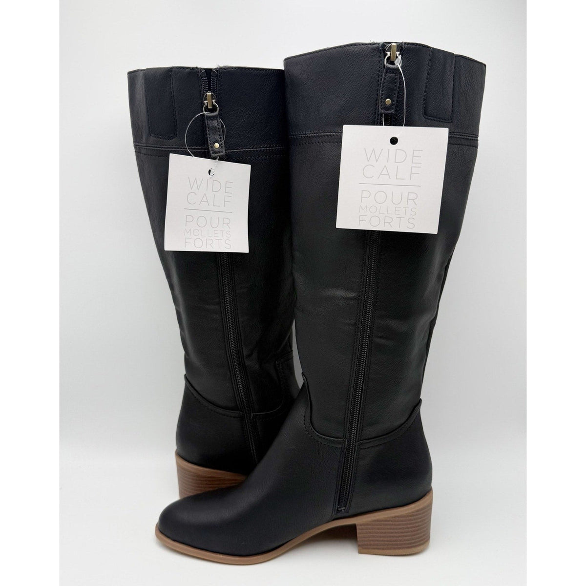 Dr. Scholls Womens Adeline Knee High Boots Size 7.5 M WIDE CALF Black NIB