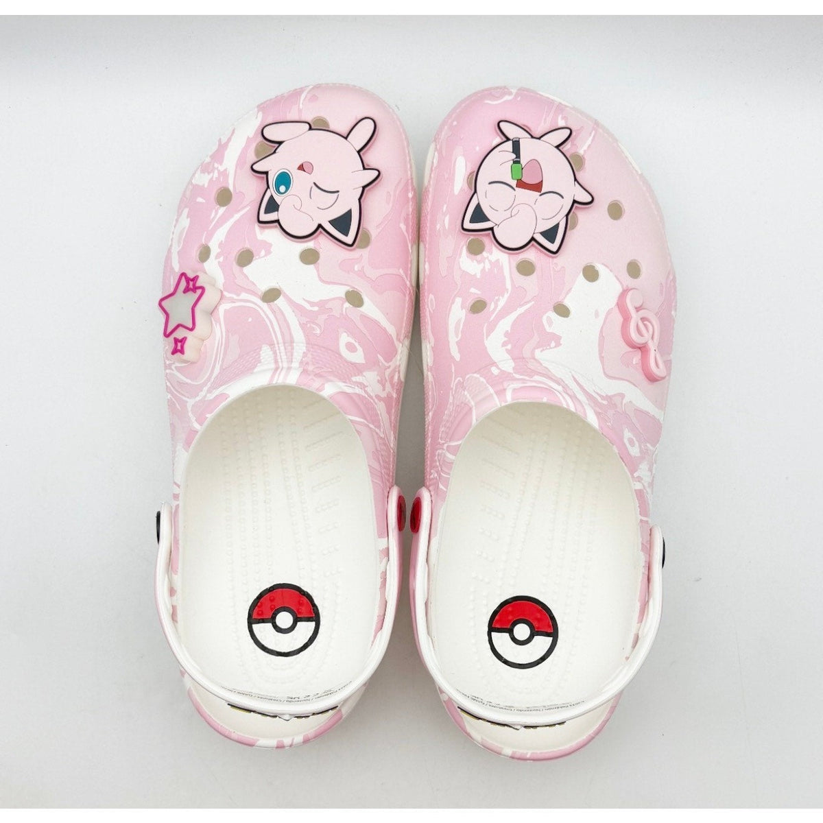 Crocs Classic Pokemon Jigglypuff Clogs Mens 11 EU 45-46 Pink White NIB