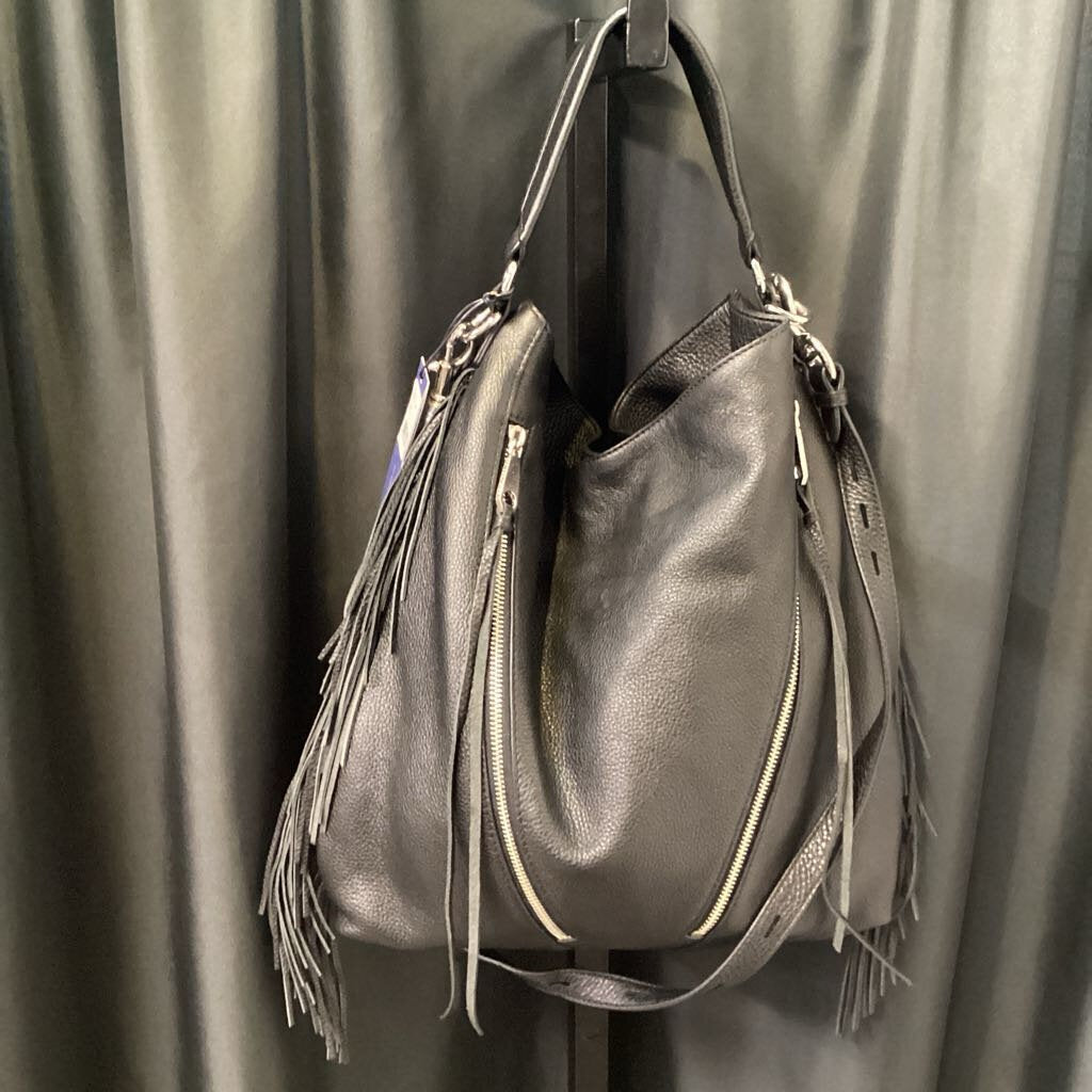 Rebecca Minkoff NWT Leather Fringe Moto Hobo HANDBAGS L