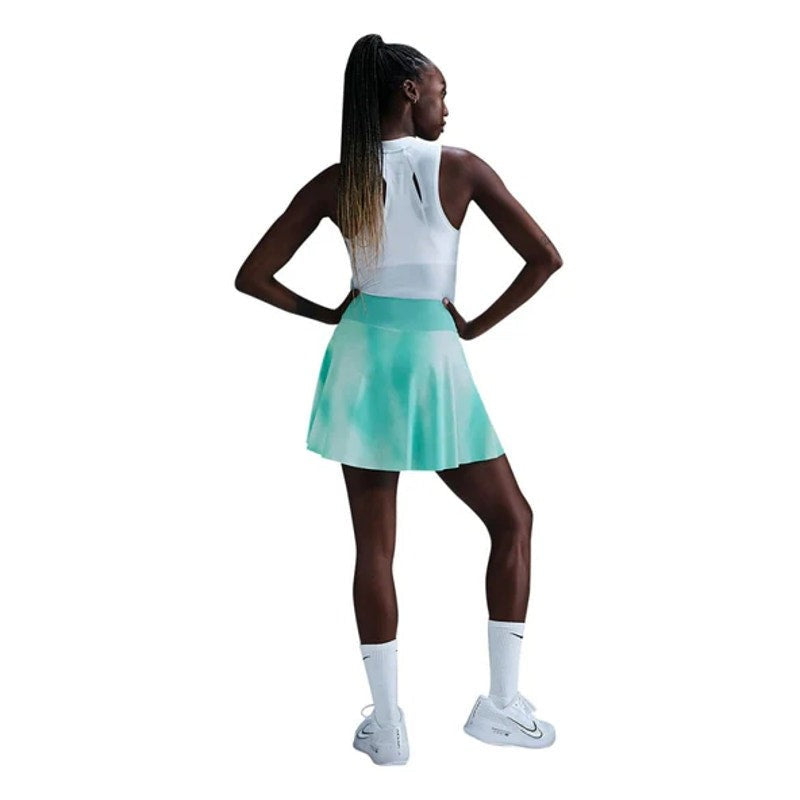NIKE Women's Dri-Fit Pleated Tennis Skirt Small Glacier Blue Print Skort NWT
