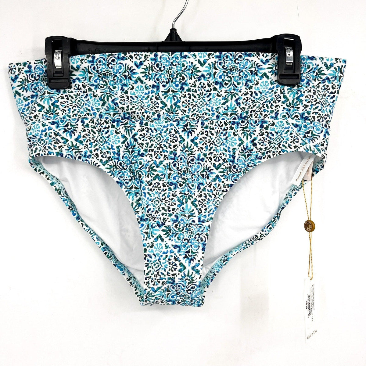 HELEN JON Women's Convertible Hipster Bikini Bottom Small Blue Montrose NWT