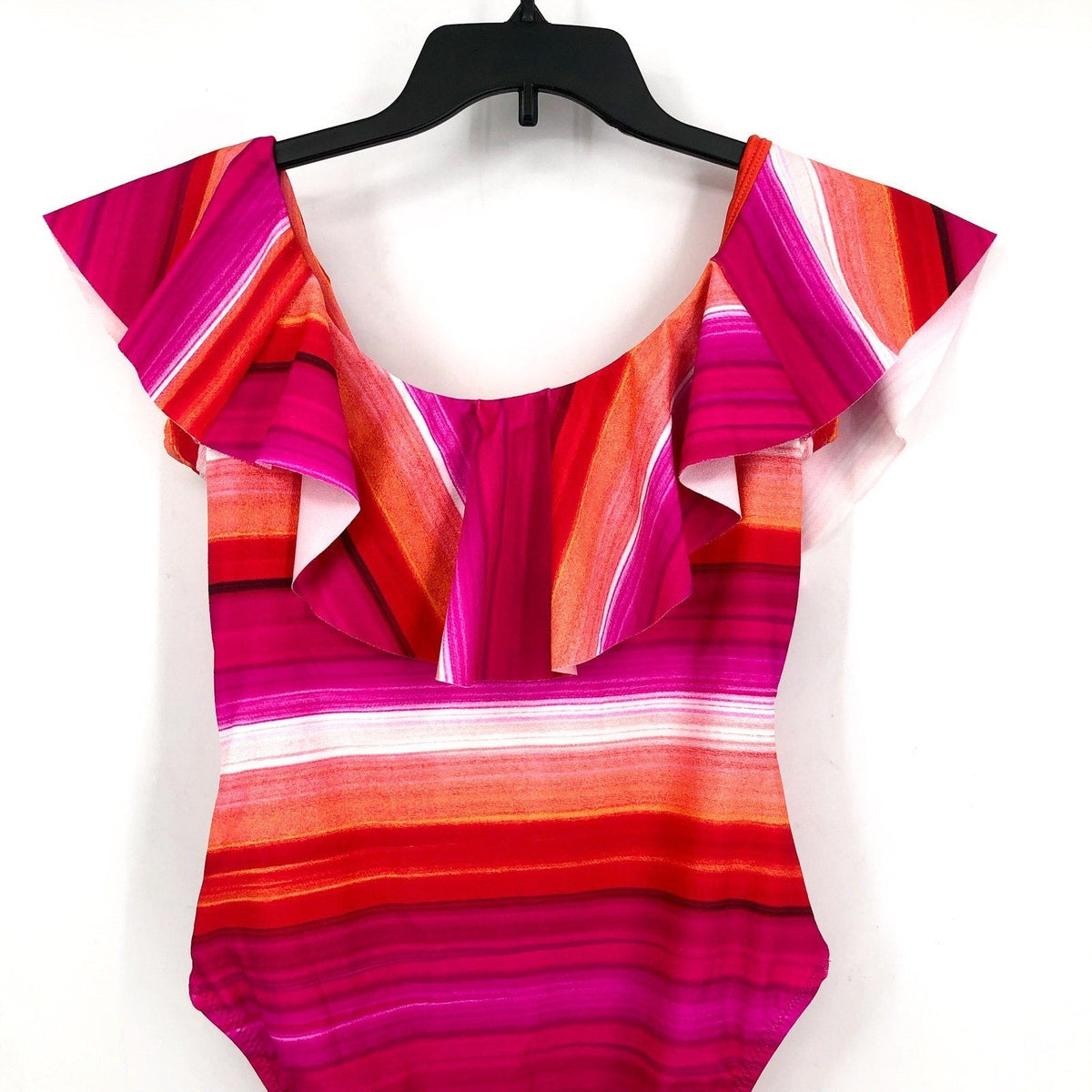TRINA TURK Womens Solstice One Piece Swimsuit Size 4 Pink Off The Shoulder NWT