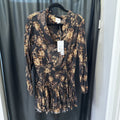 MISA NWT Cotton LS Floral DRESSES M