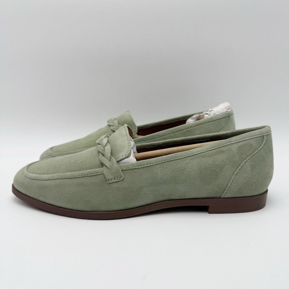 Seychelles Womens Afternoon Stroll Loafers Size 7.5 Sage Green Suede NIB