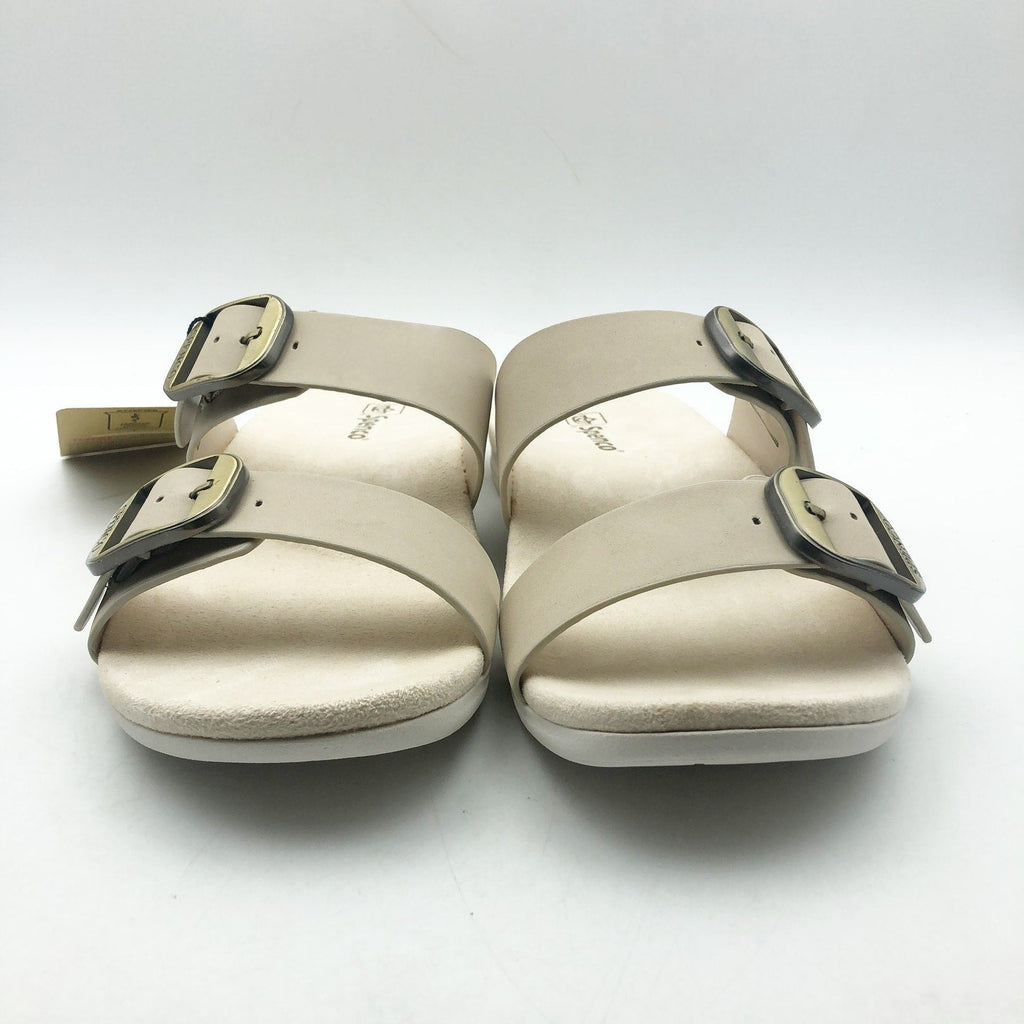 Spenco Womens Vista Slip On Sandals US 7.5 WIDE Grey Morn Leather APMA NIB
