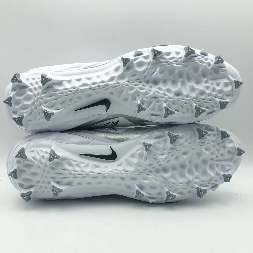 Nike Mens Alpha Menace 4 Varsity Molded Football Cleats SIZE 12 White Black NWOB
