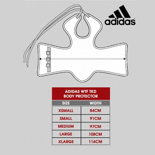 adidas Olympic Style Reversible Chest Guard - World Taekwondo Federation Approved