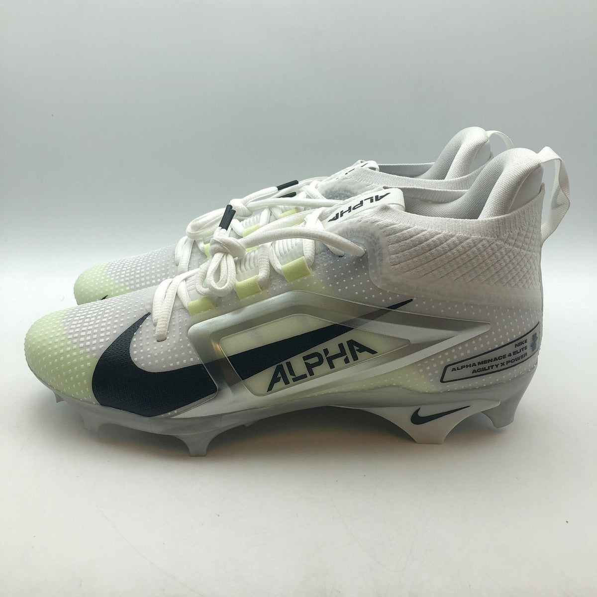 Nike Mens Alpha Menace 4 Elite Football Cleats Size 11 White Yellow FD7036 NWOB