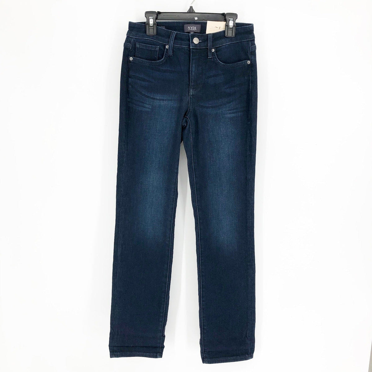 NYDJ Womens Sheri Slim Jeans Size 00 Rapture Blue Cuffed Mid Rise Stretch NWT