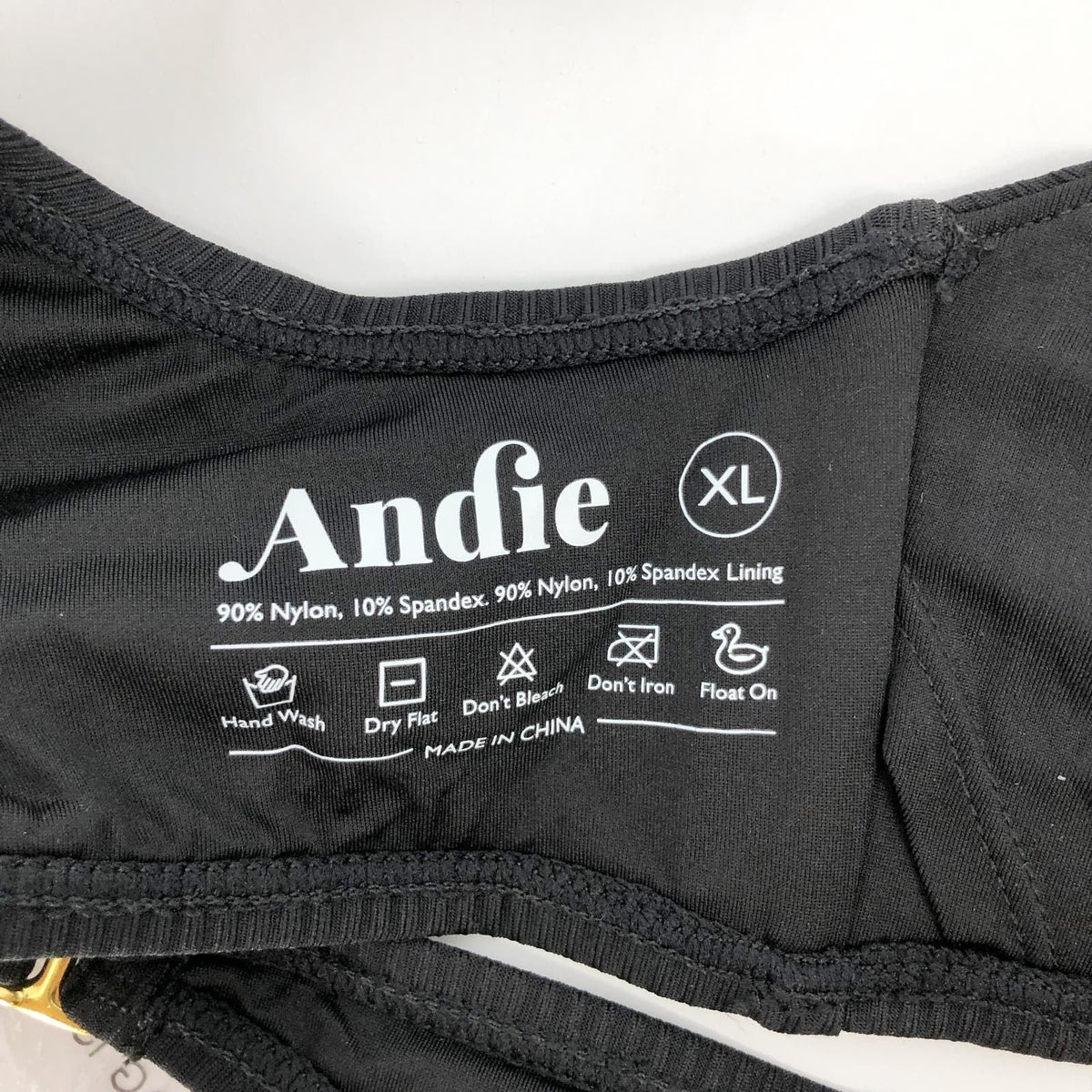 ANDIE SWIM Women's The Wynwood Ribbed Bikini Top XL Black