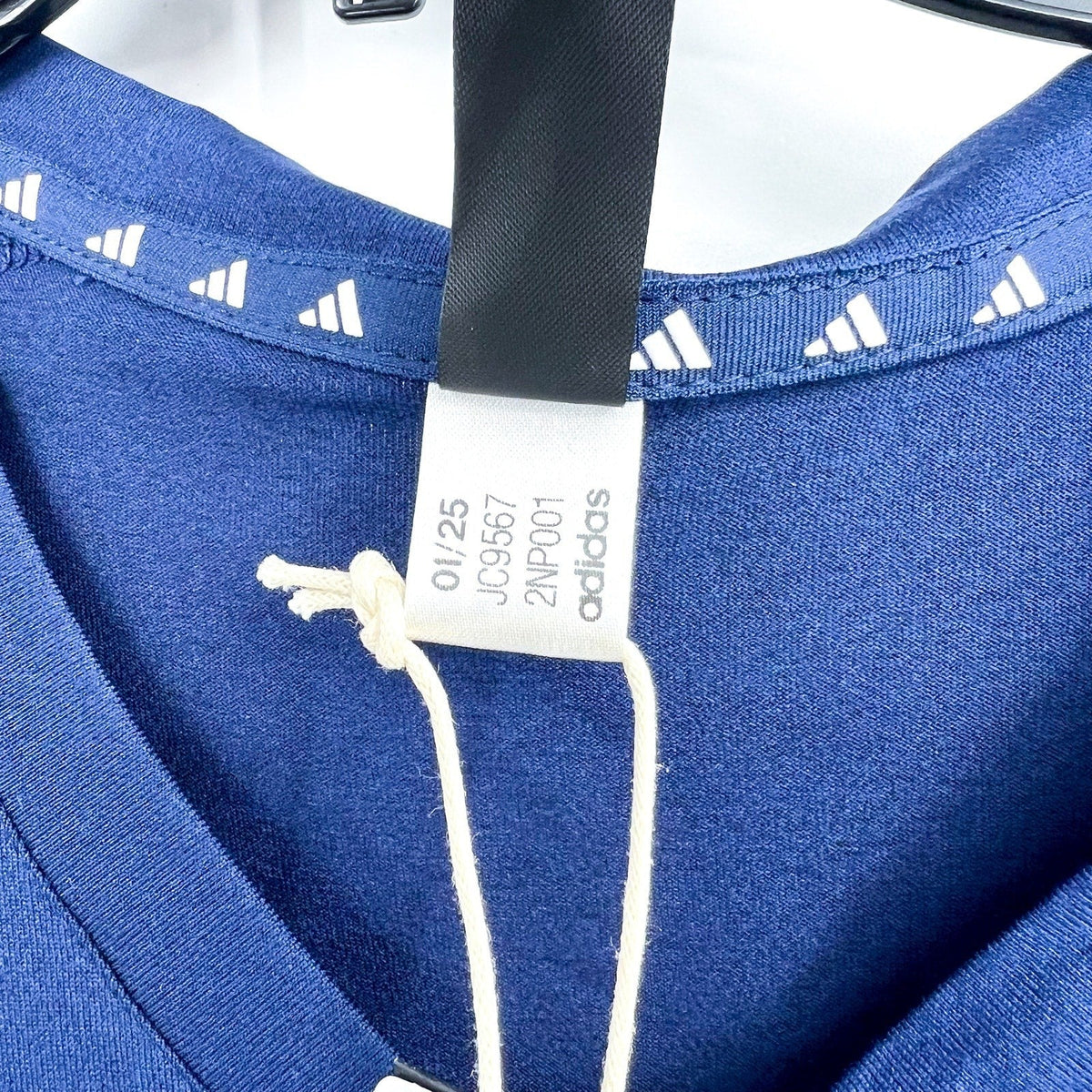ADIDAS Women's Train Essentials V-Neck Tee Medium Dark Blue Short Sleeve NWT