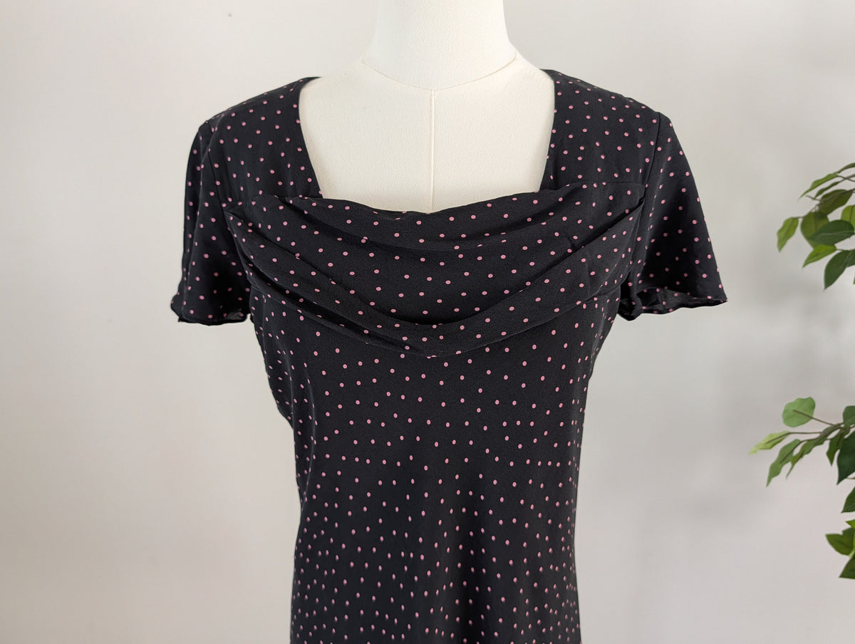 Coldwater Creek Silk Polkadot Dress - 8/M