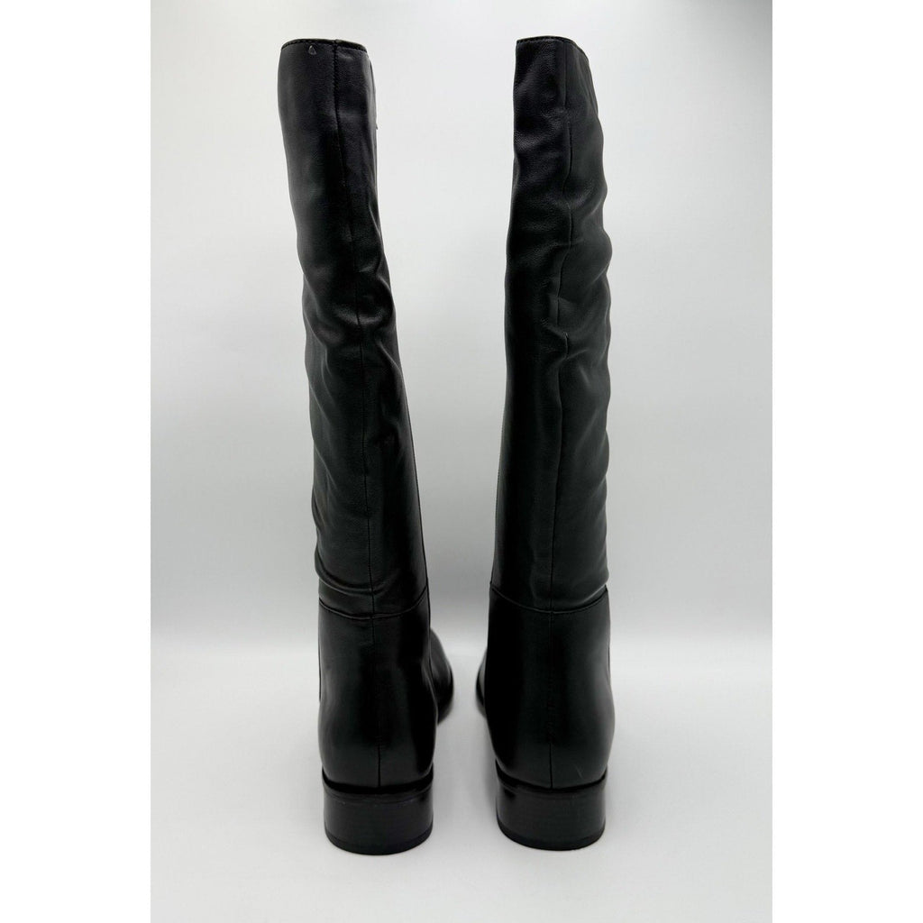 Coldwater Creek Womens Dalton Knee High Boots Size 10 Black Leather NWOB