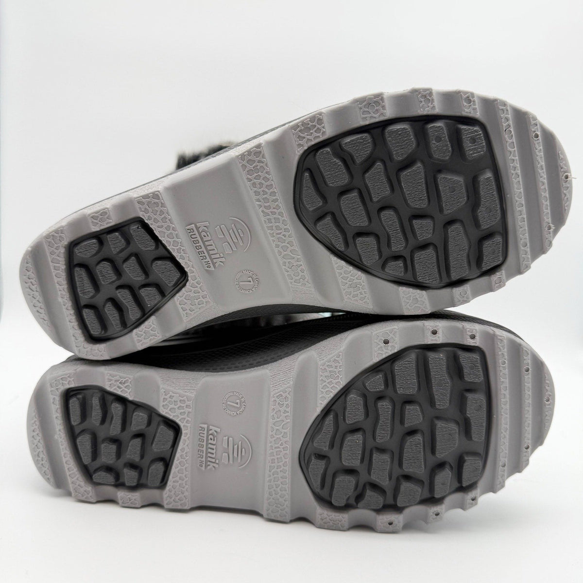 Kamik Big Kids SNOWANGEL Boots Size 7 EU 39 Grey Blue Insulated Waterproof NIB