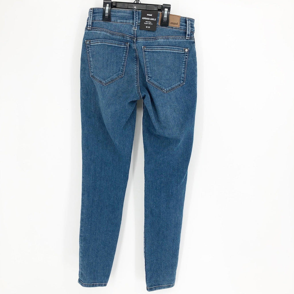 MAVI Womens Adriana Ankle Jeans Size 25 Blue Mid Rise Super Skinny Supersoft NWT