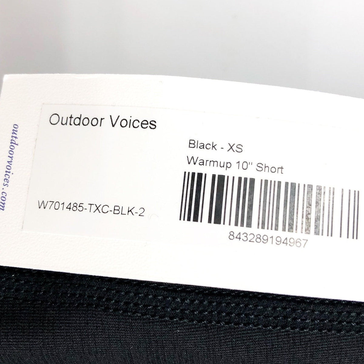 OUTDOOR VOICES Women's Warmup 10" Shorts XS Black Stretch Mid Rise Biker NWT