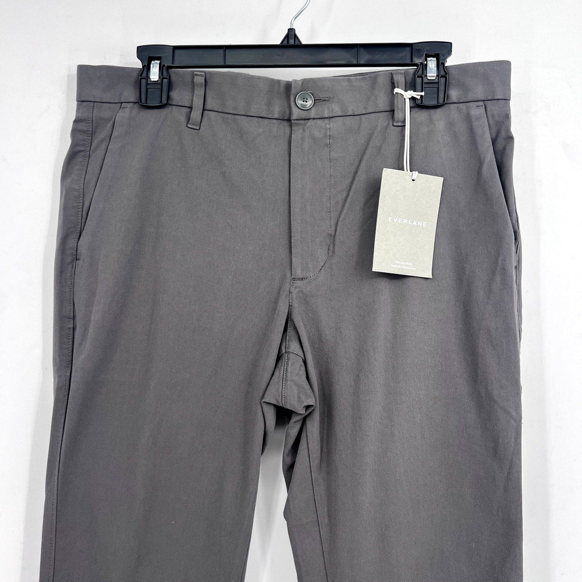 EVERLANE Uniform Men's The Performance Chino 32x34 Slate Grey Slim Fit Pants NWT