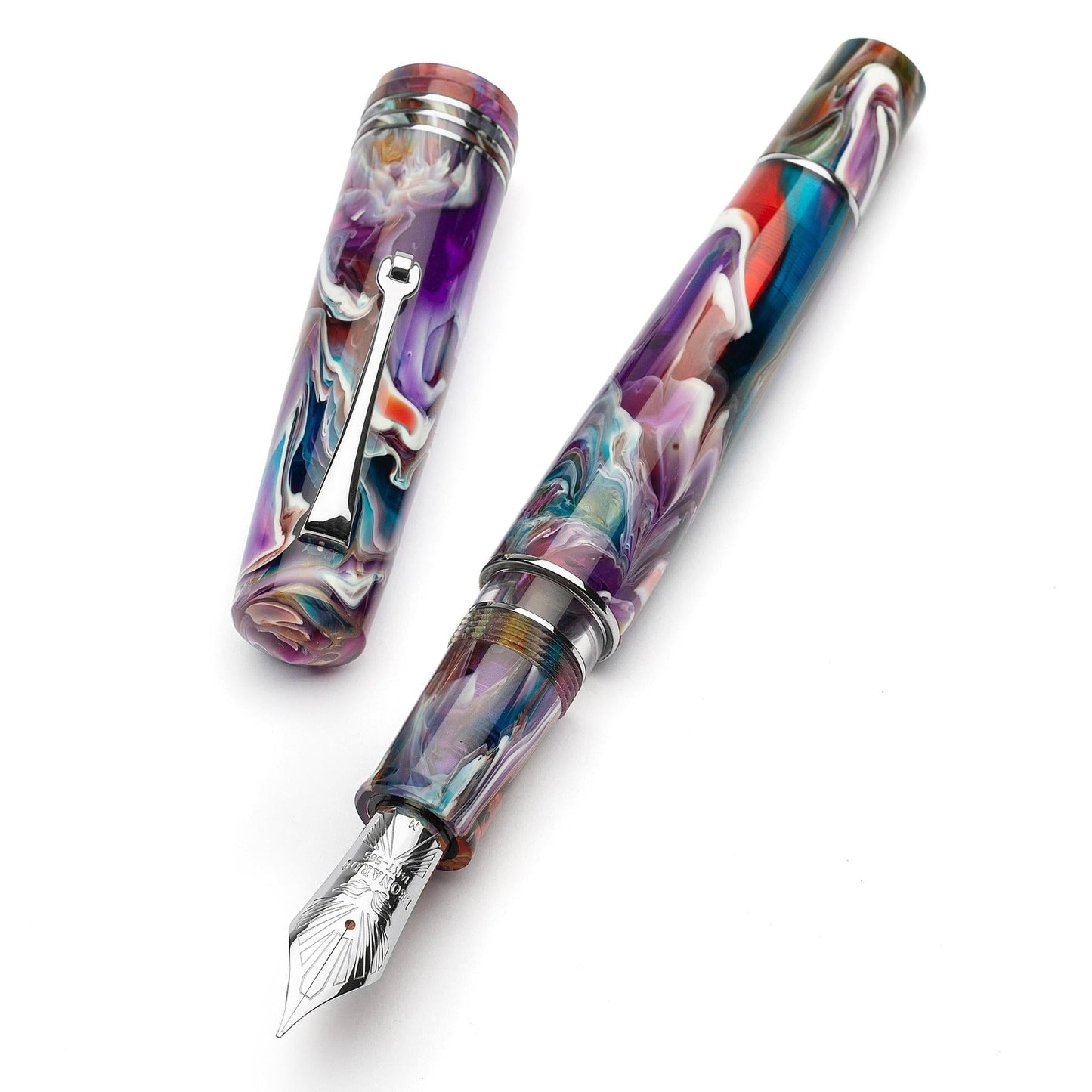 Leonardo Momento Zero Grande 2.0 Fountain Pen – Primary Manipulation 1 Vesuvius – ST #8 14K Gold