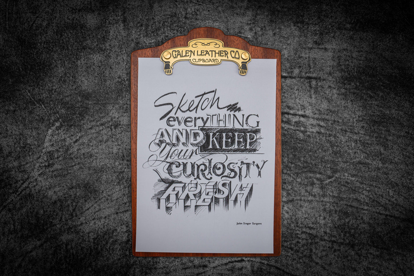 Wooden A4 Clipboard - Mahogany