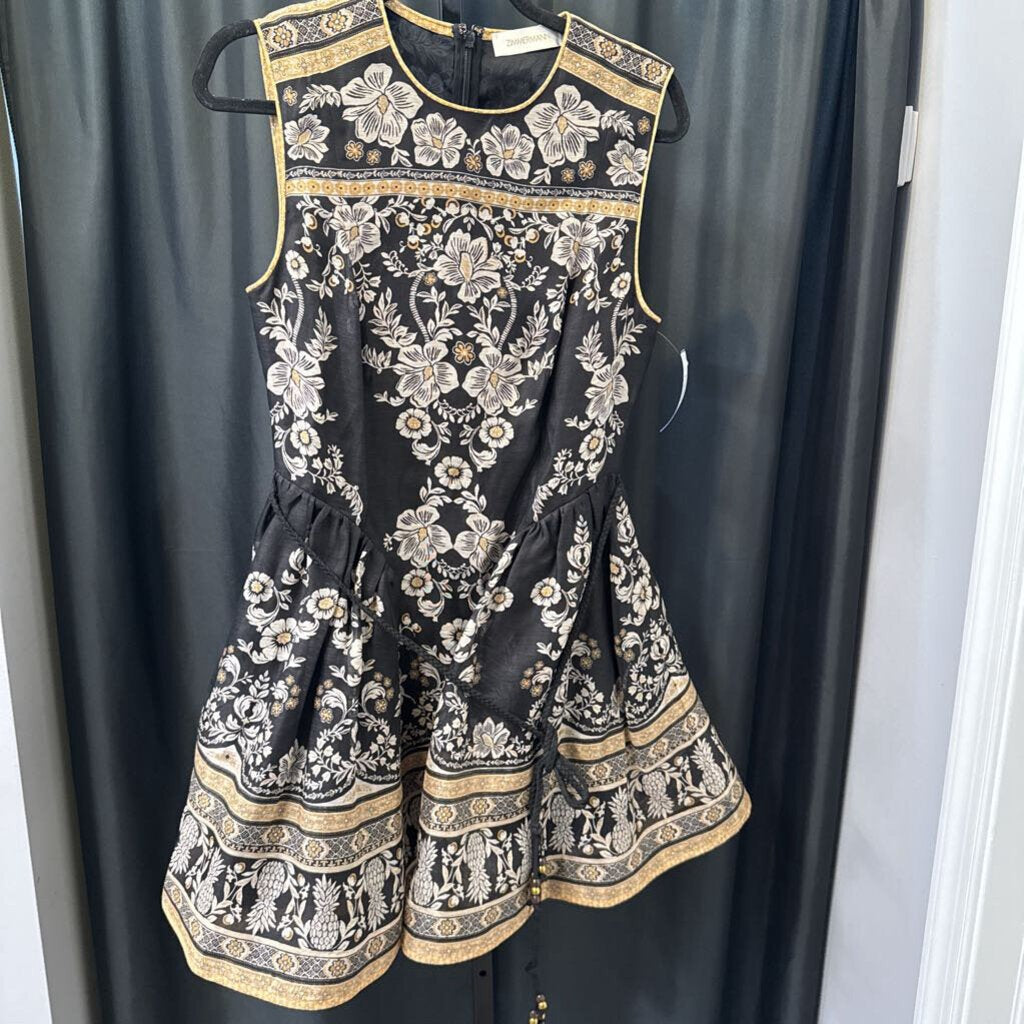 Zimmermann Linen Silk Floral Sleeveless DRESSES 2